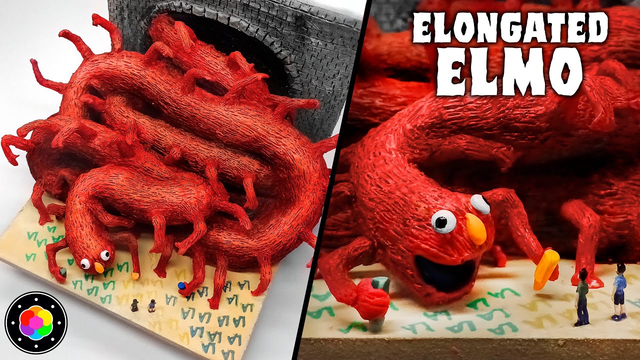 Como hacer a ELONGATED ELMO (ATRAPA N1Ñ0S) Analog Horror de Plastilina | PlastiVerse