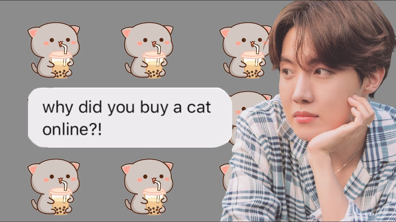 BTS Texts- Tae buys a cat 🐱