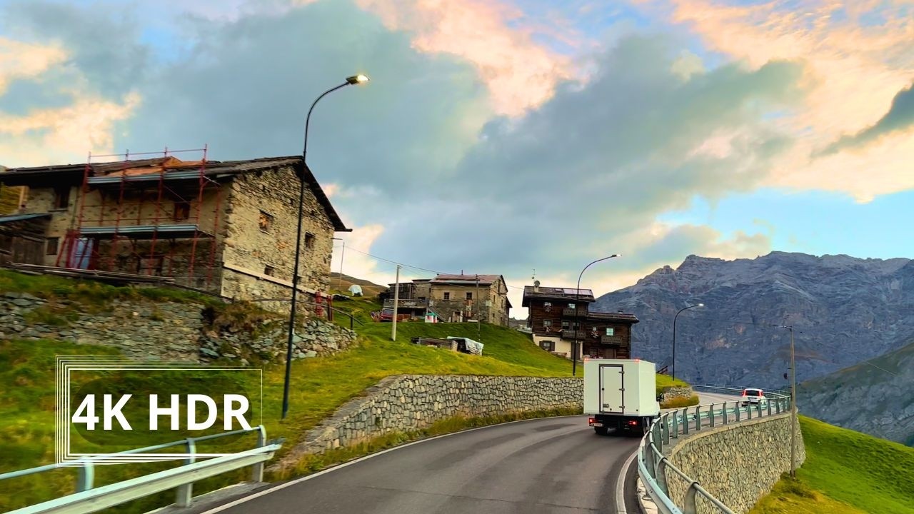 Autumn Morning Drive to Livigno with Nature’s First Fall Colors | 4K HDR Journey