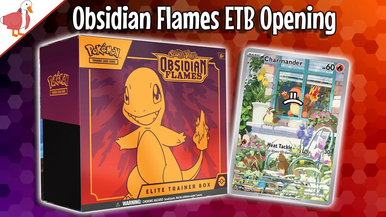 Obsidian Flames ETB Opening (feat. Sad Charmander Promo)