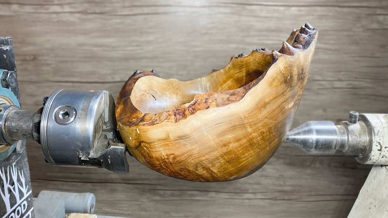 Extreme Woodturning Challenge: From Wild Walnut Burl to a Stunning Rustic Bowl!