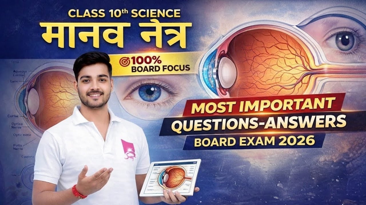Class 10 Science Human Eye | मानव नेत्र Most Important Questions Answers | Board Exam 2026