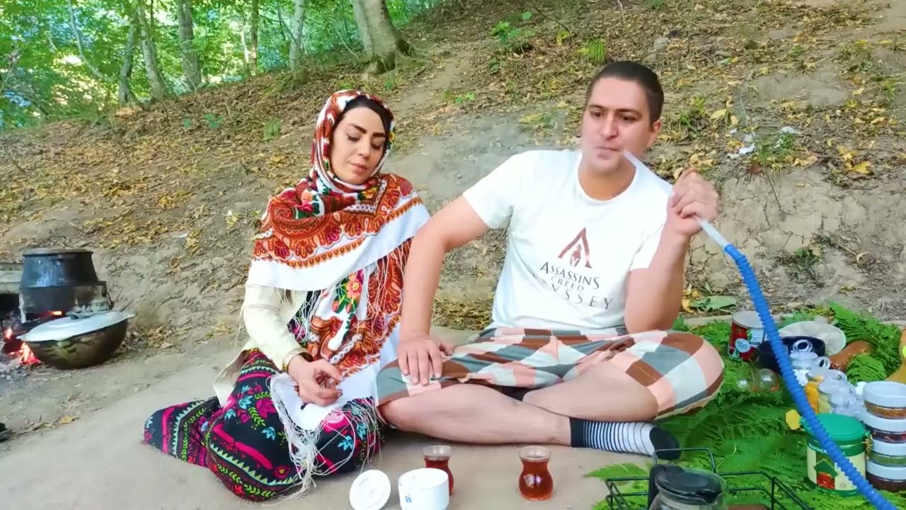 قرمه‌سبزی تو طبیعت 🌿🔥 | Persian Ghormeh Sabzi in Nature