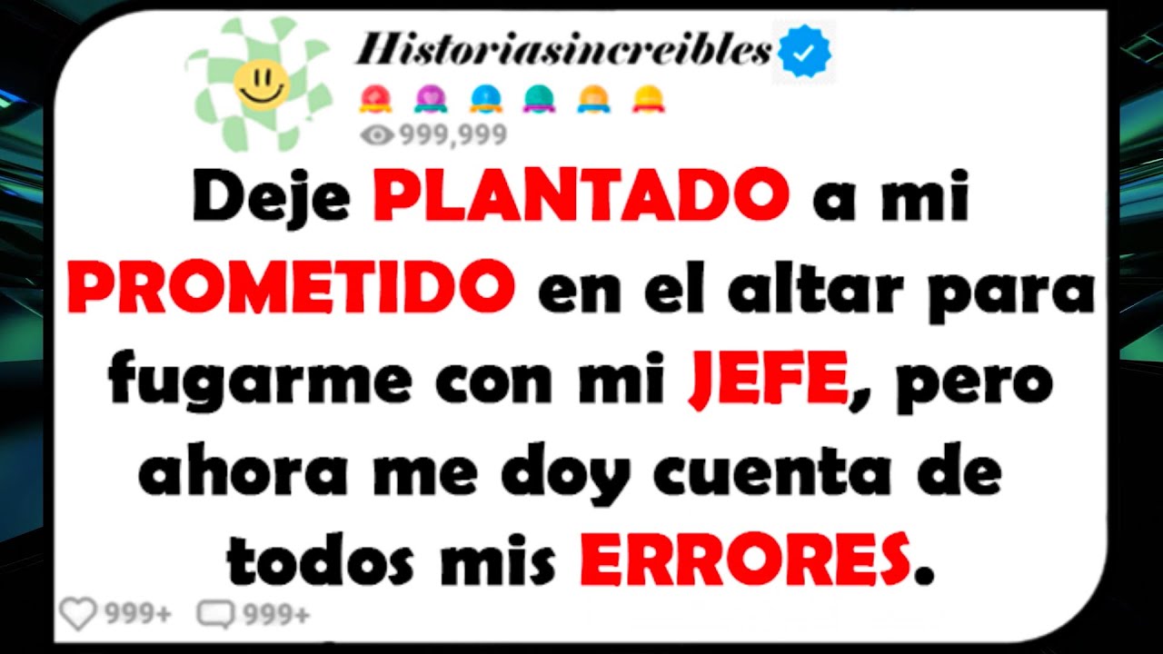 Deje PLANTADO a mi PROMETIDO en el altar para fugarme con mi JEFE, pero ahora me doy cuenta de todos