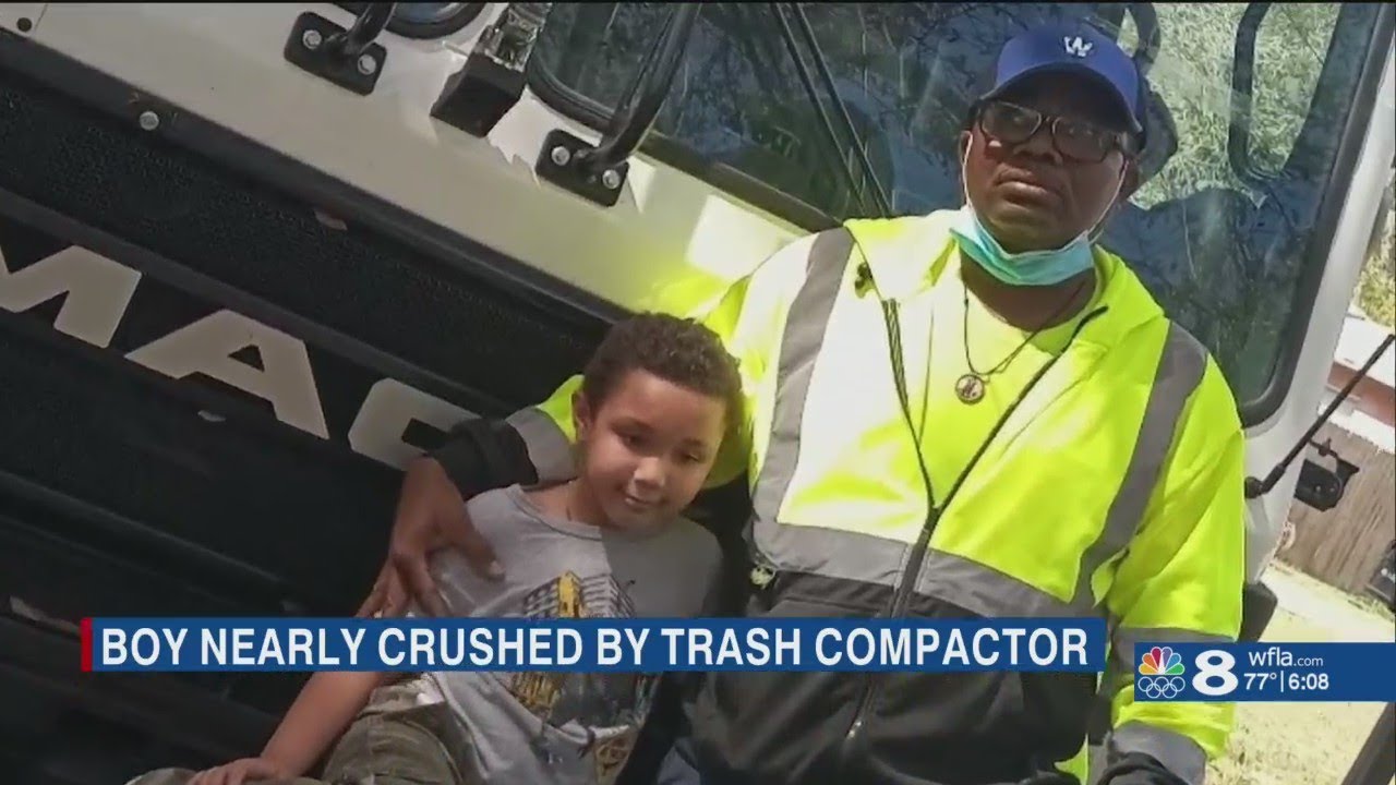 Hillsborough County sanitation worker saves kid nearly crushed in garbage truck