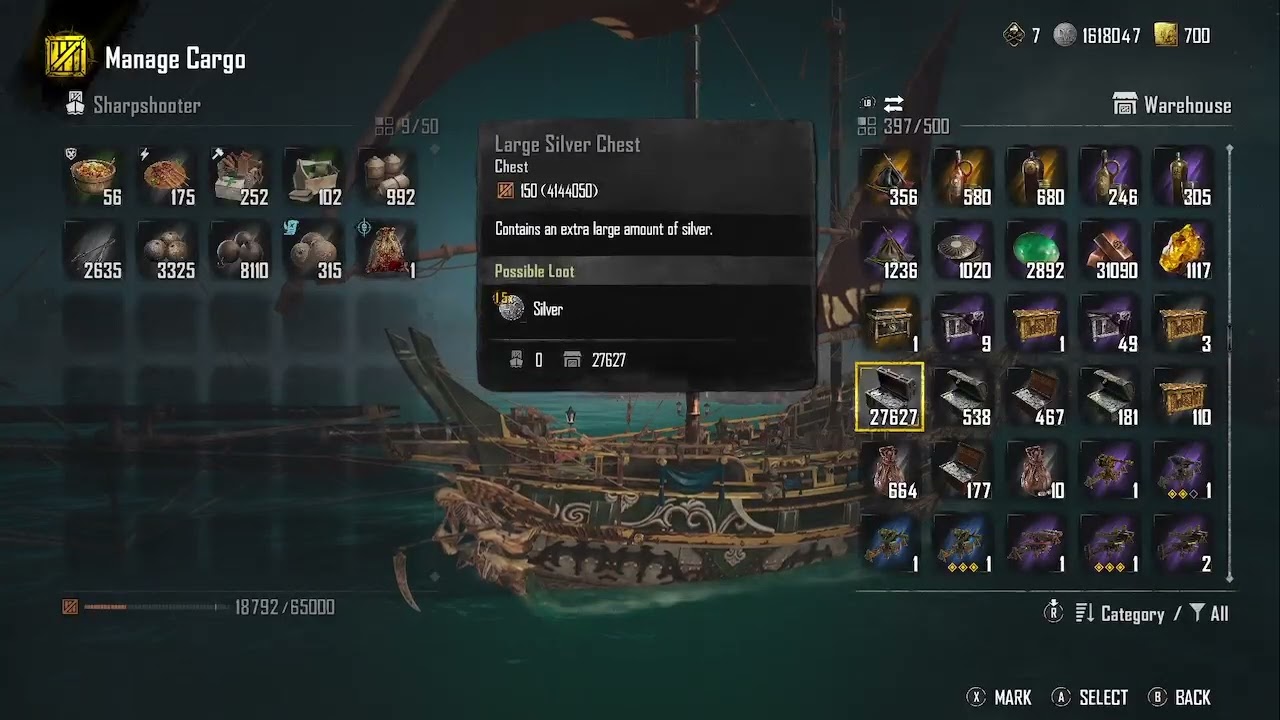 27000 large silver chest opening 