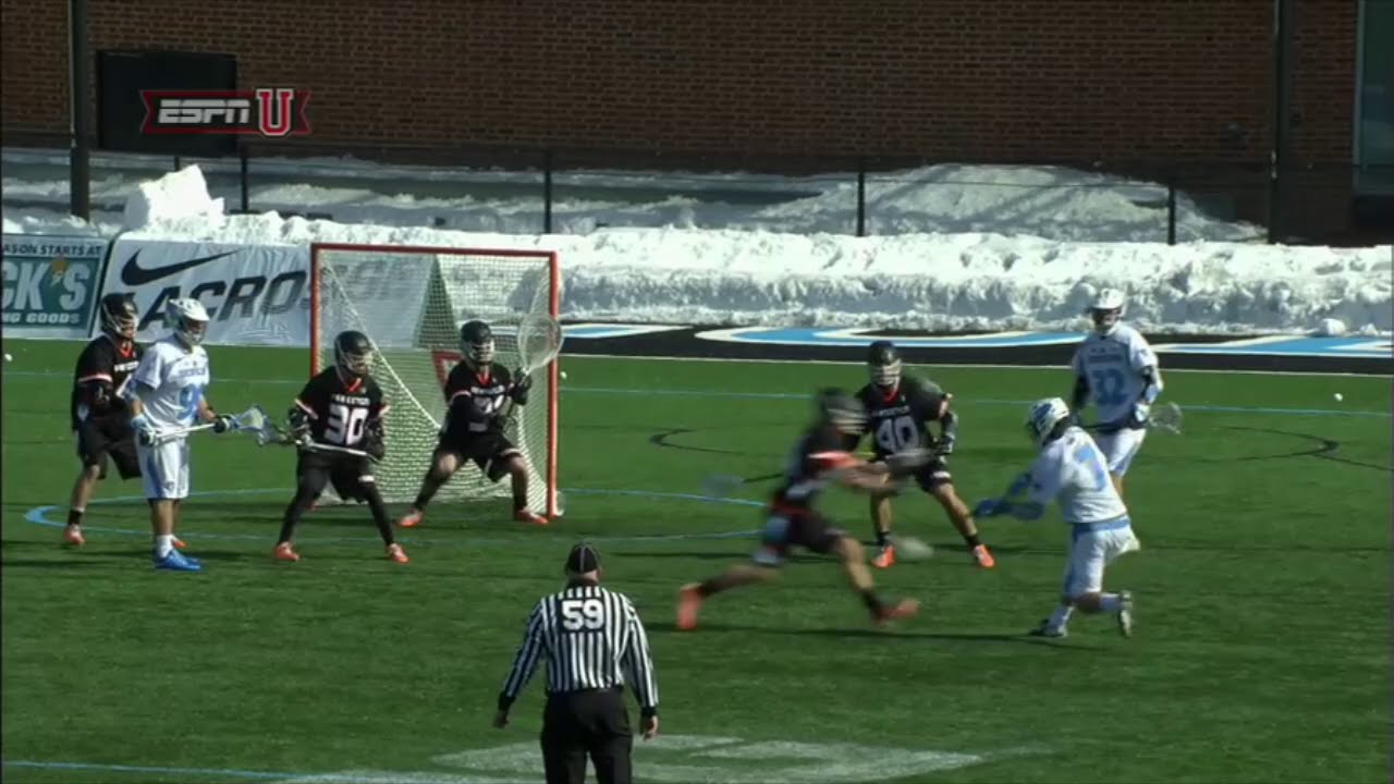Johns Hopkins' Patrick Fraser scores 4 man up goals against Princeton