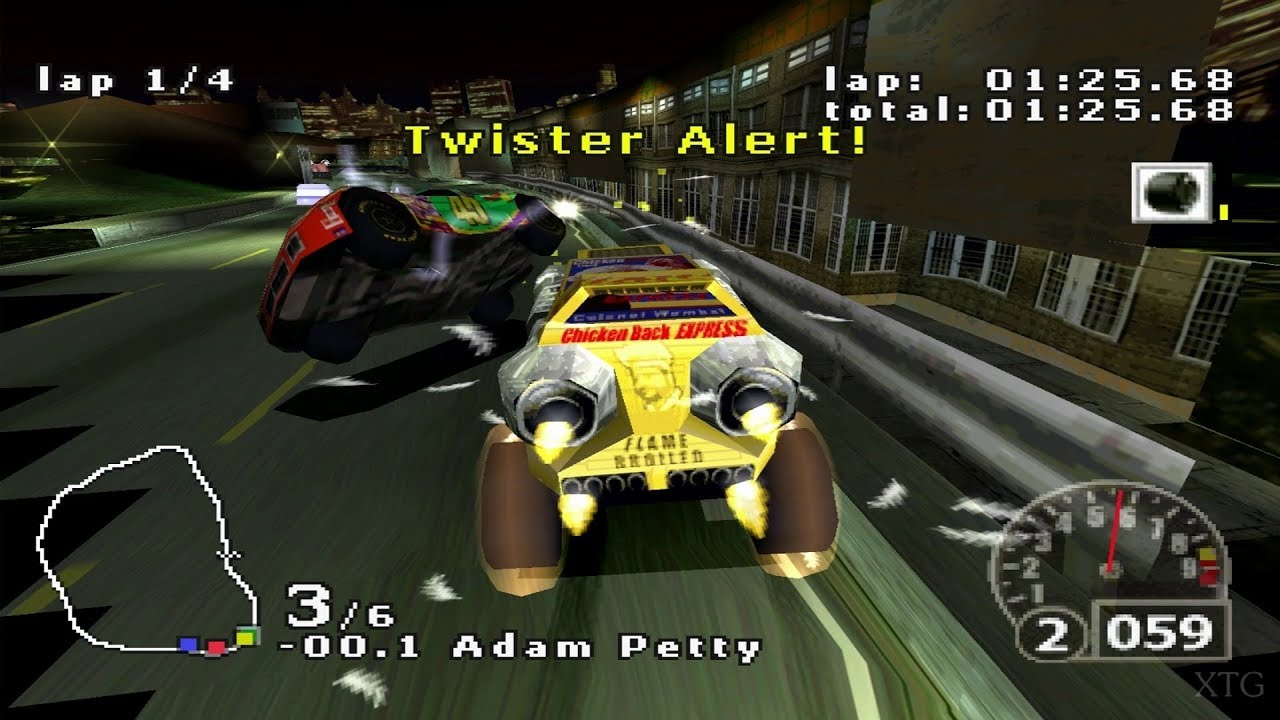 NASCAR Rumble PS1 Gameplay HD (60FPS)