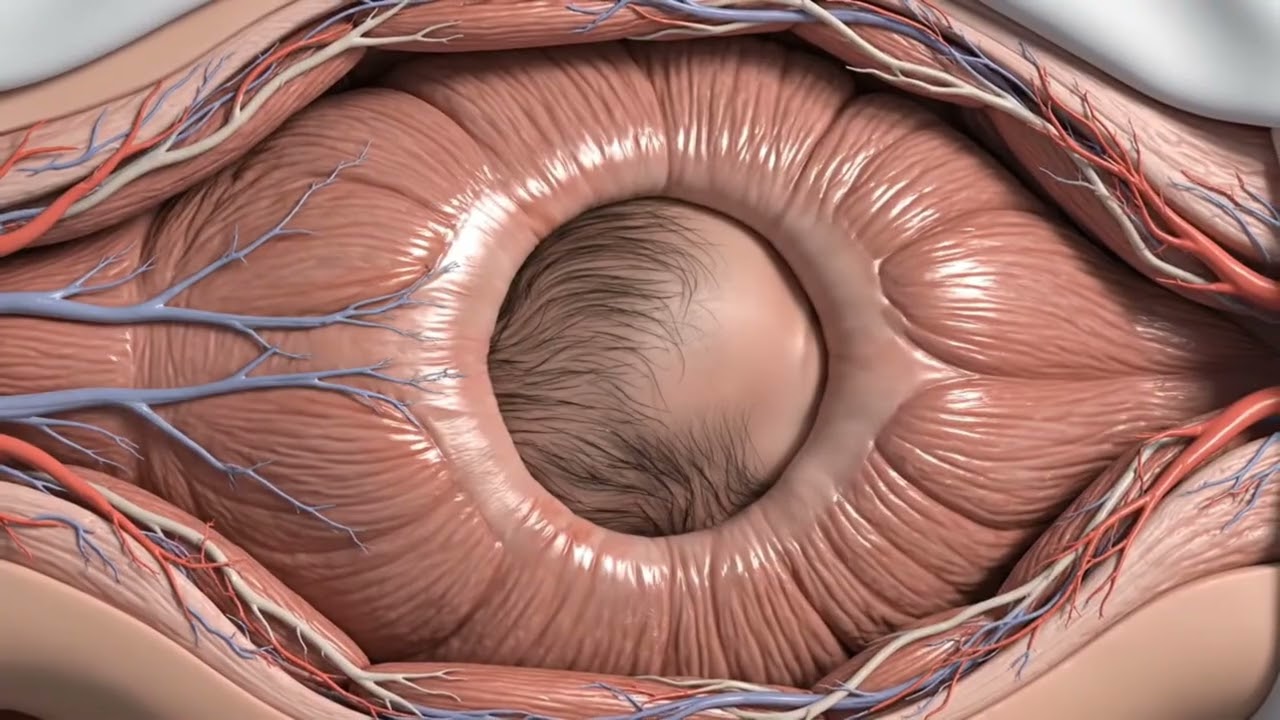 Normal delivery process 3D #3dmedical #baby #pregnant #viralvideo #animation 
