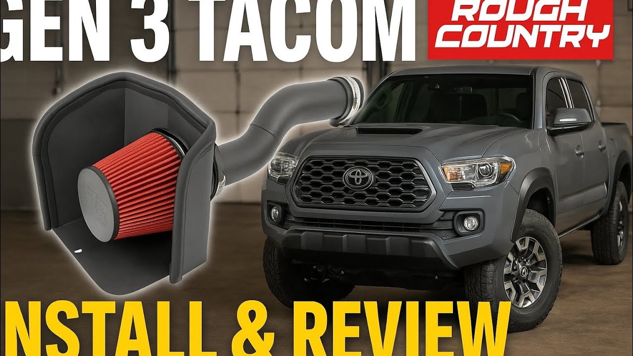 Letting the Taco Breathe! Rough Country Cold Air Intake Install & First Impressions #truckmods #taco
