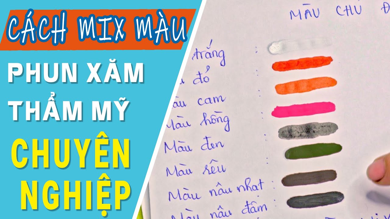 Cách pha mực phun xăm của người chuyên nghiệp | Học phun xăm thẩm mỹ | Jolie Nguyễn