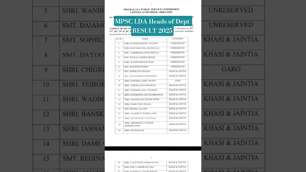 MPSC LDA RESULT 2025 #mpsc #mpscexam