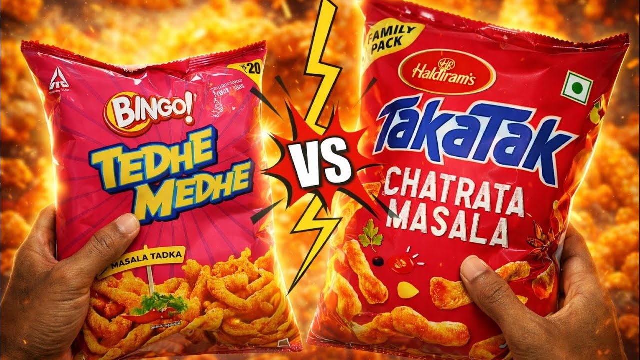 Bingo Tedhe Medhe vs Haldiram TakaTak 😱 | ASMR Crunchy Snack Review | Kaunsa Best?
