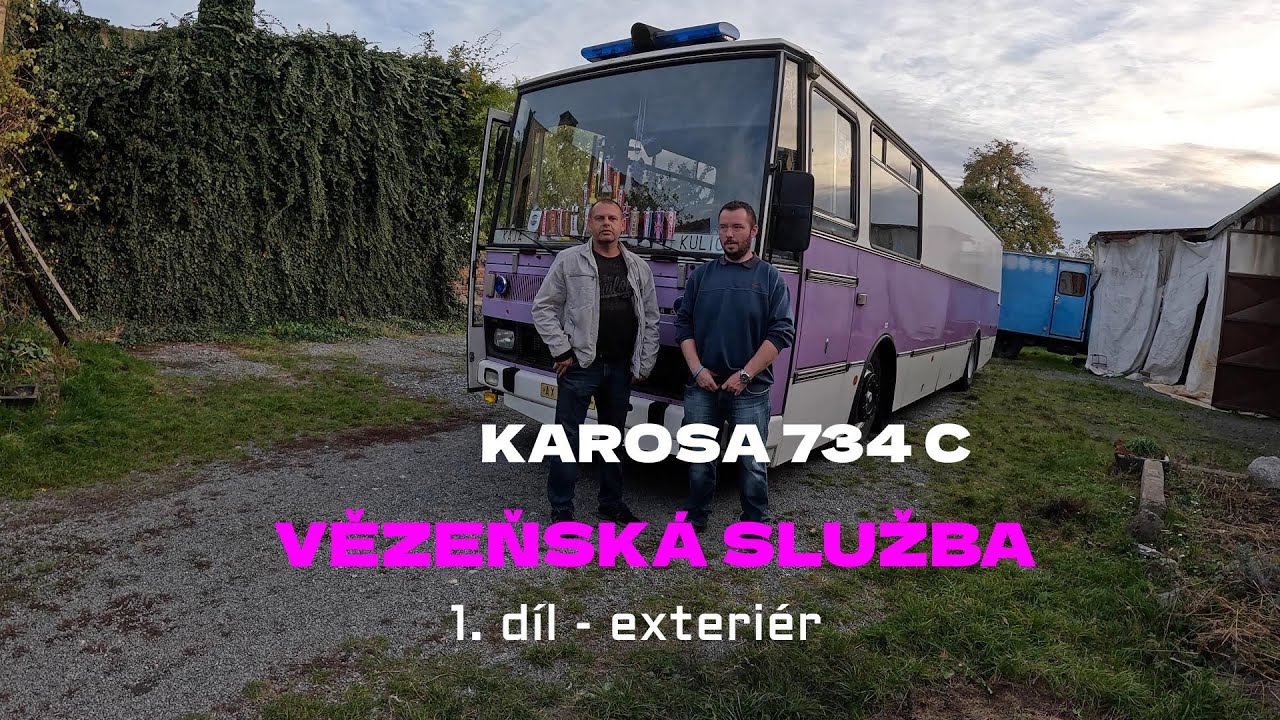 Karosa C 734 Vězeňská služba 1/4. díl - exteriér - detailní představení