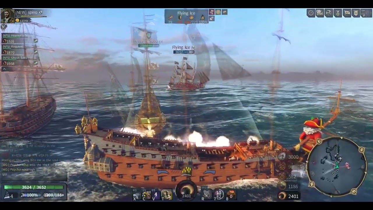 World of Sea Battle - De Zeven 월드오브씨배틀 포획함선 활용2 [명사수시험] 따기