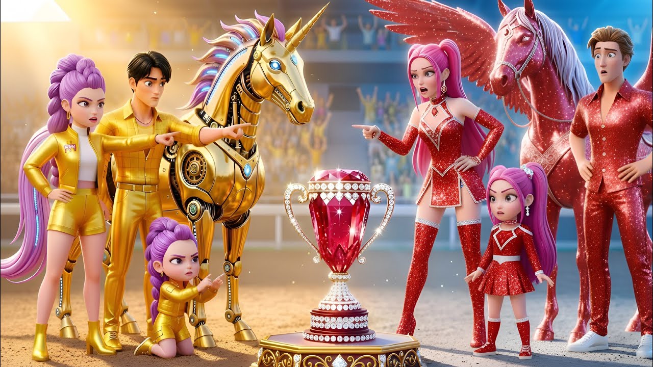 😱 Golden Family VS Ruby Family | RUMI Gets Magic Unicorn Racing Championship 🦄🏆 | KPOP Demon Hunters
