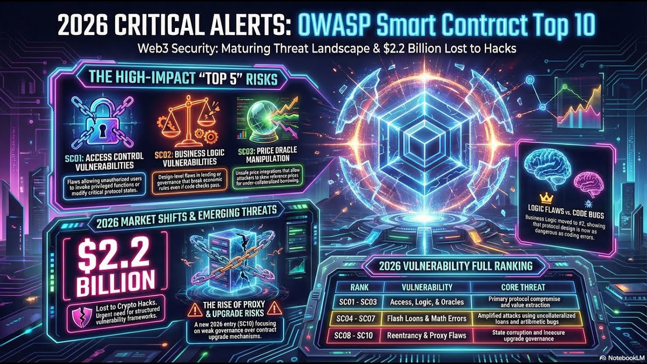 Top 10 Smart Contract Vulnerabilities in 2026 OWASP Security Guide