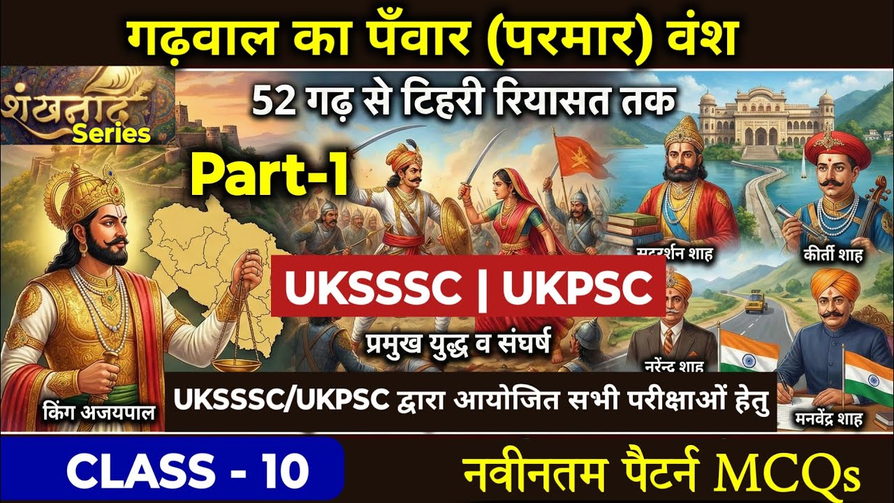 शंखनाद Series | गढ़वाल का परमार वंश Part - 1 | New Pattern MCQ For UKSSSC & UKPSC Exam