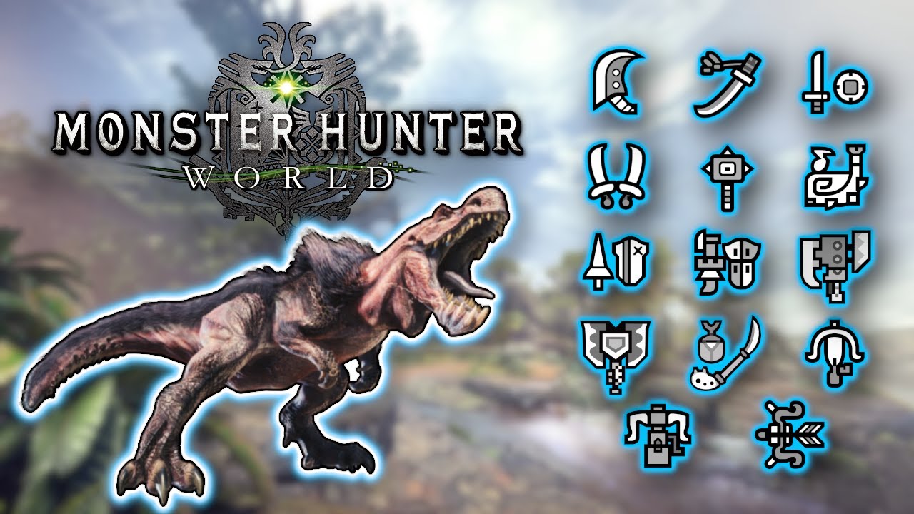 Monster Hunter World - All Weapons vs. Anjanath (LOW RANK)