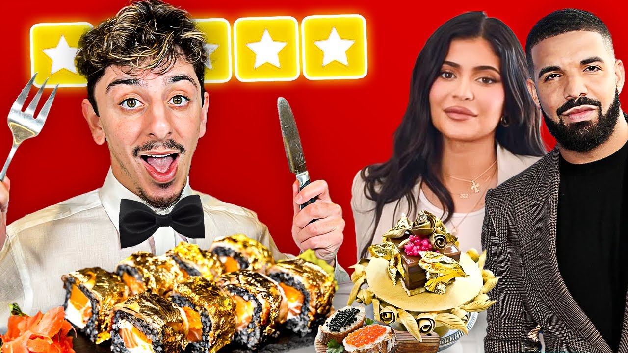 Eating At CELEBRITY Restaurants for 24 HOURS!!