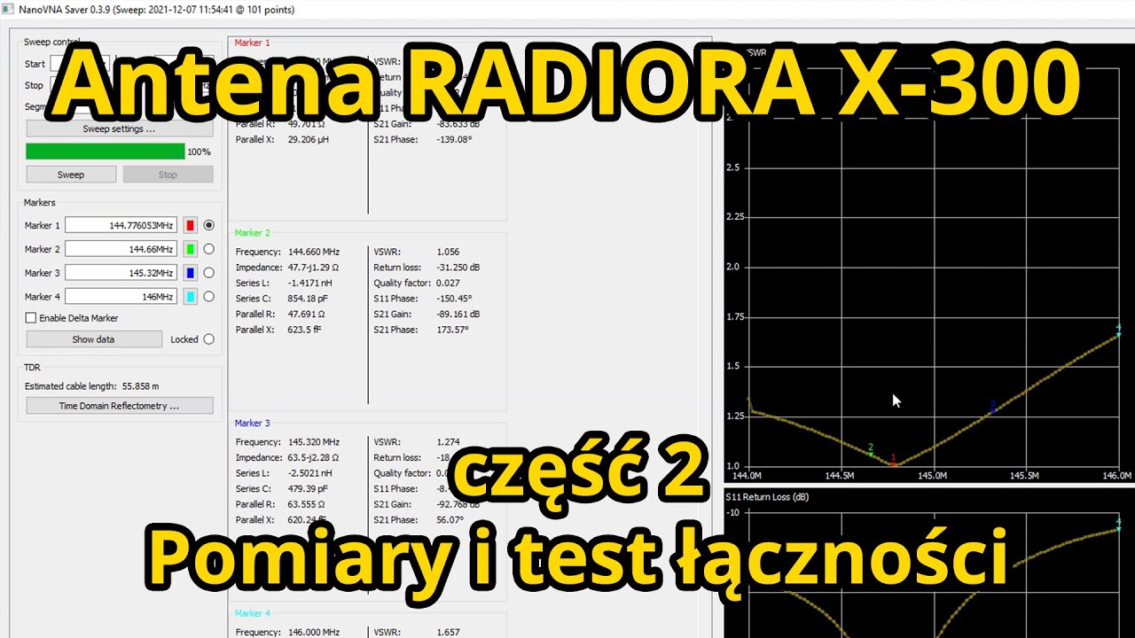 Antena RADIORA X-300 - pomiary i test łączności