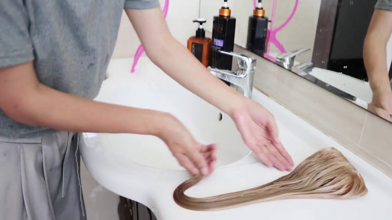 How-to Wash/Condition/Style A Human Hair Topper ft. UniWigs.com
