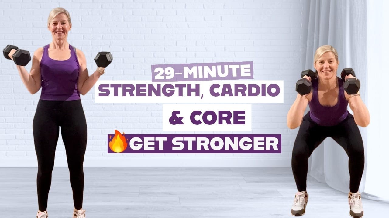 29-Min Strength, Cardio & Core Blast | The Complete Home Dumbbell Workout for Women 40+
