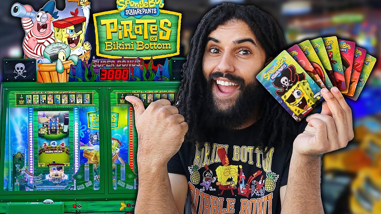This New Spongebob Arcade Machine Has Rare Trading Cards.. So I Got Them All