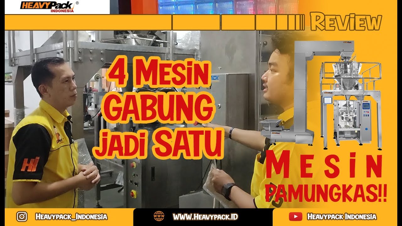 HDL420, 10 HEAD WEIGHER, PLATFORM, DAN Z ELEVATOR REVIEW MESIN PENGEMAS OTOMATIS MAKARONI, KRUPUK