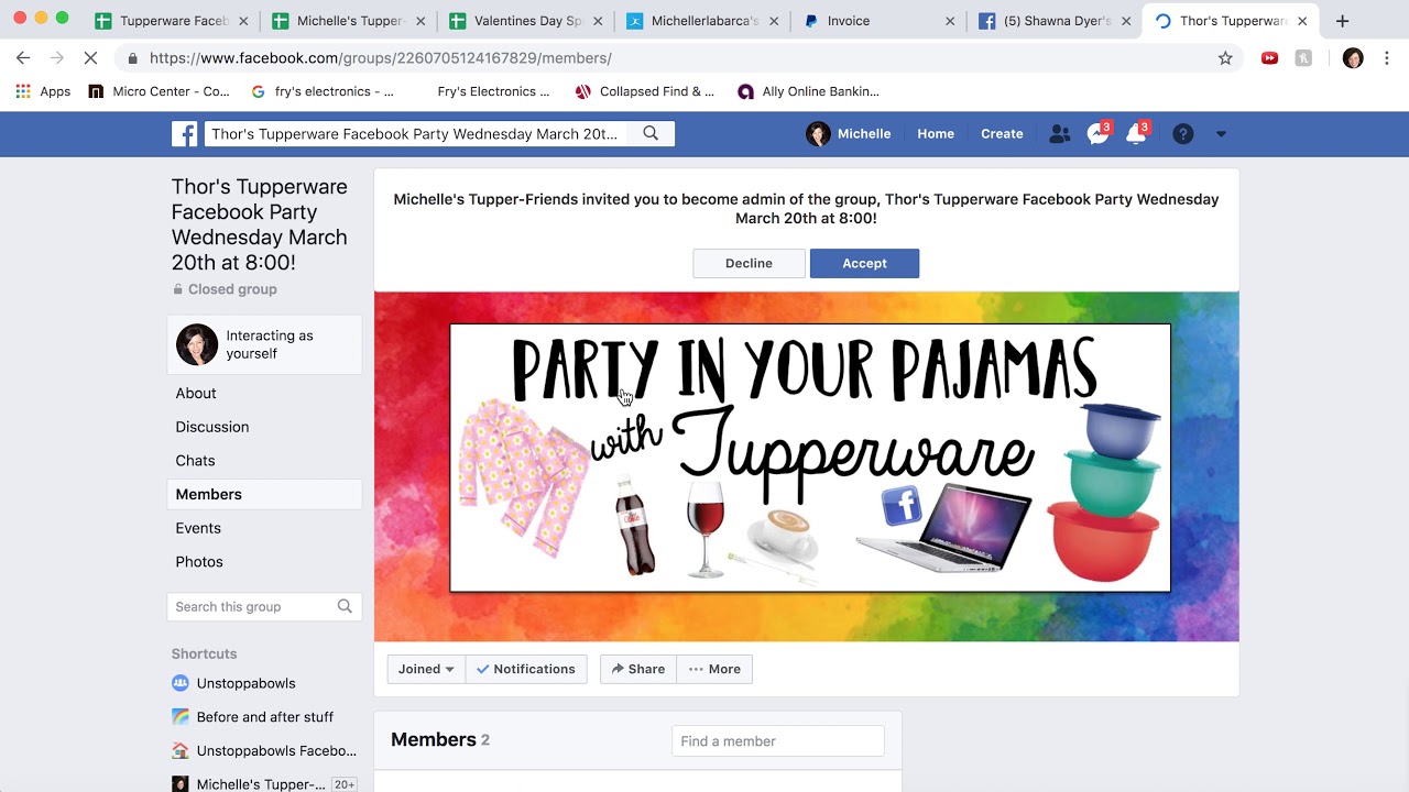 How to set up a GROUP party from your business page
