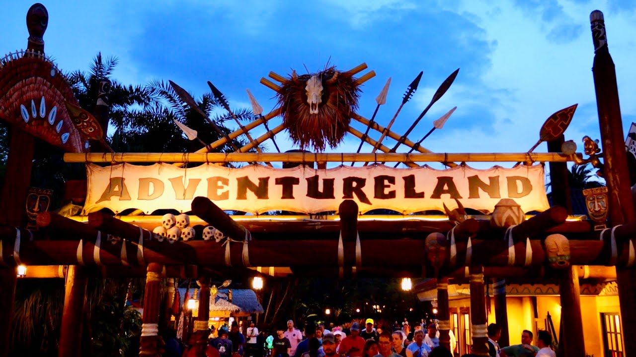 Magic Kingdom 2023 Adventureland Evening Walkthrough in 4K | Walt Disney World Florida May 2023