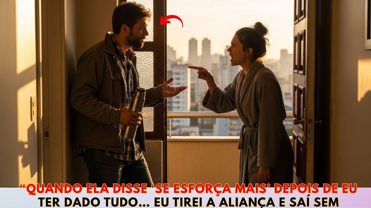 Minha esposa gritou: 