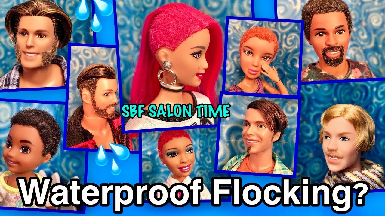 WATERPROOF FLOCK?  With facial hair & side shave doll stuff too! / SBF SALON TIME Eps #19