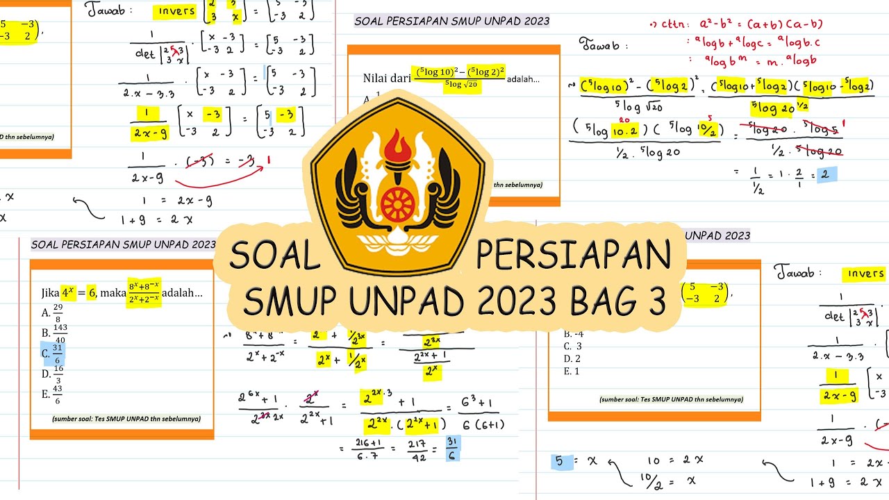 [SMUP UNPAD 2023] Bahas Soal Ujian Mandiri UNPAD bag.3! Tipe soal MTK yg sring mncul! #smupunpad