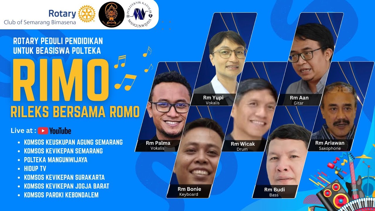 RIMO - Rileks Bersama Romo untuk Beasiswa POLTEKA Mangunwijaya