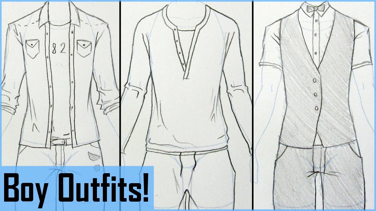 How to Draw Manga Boy Outfits!