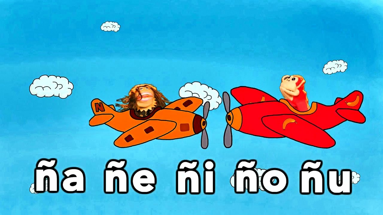 Sílabas ña ñe ñi ño ñu - El Mono Sílabo - Videos Infantiles - Educación para Niños #