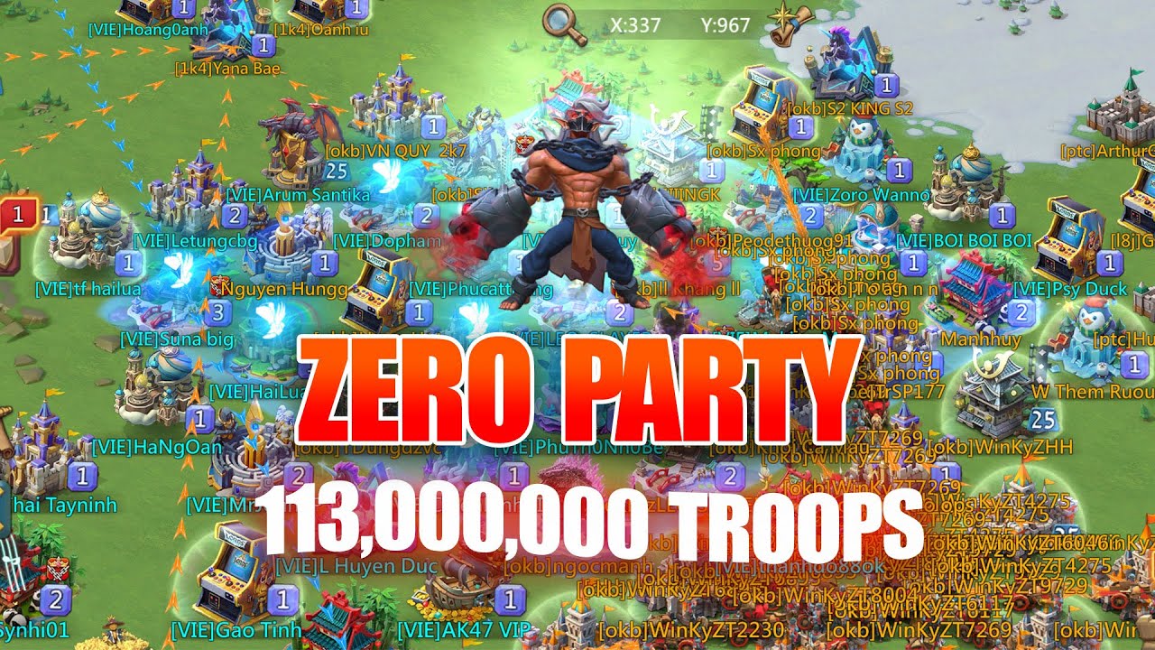 🔴LORDS MOBILE - ZERO KÈO SIÊU BÀO 113,000,000 LÍNH