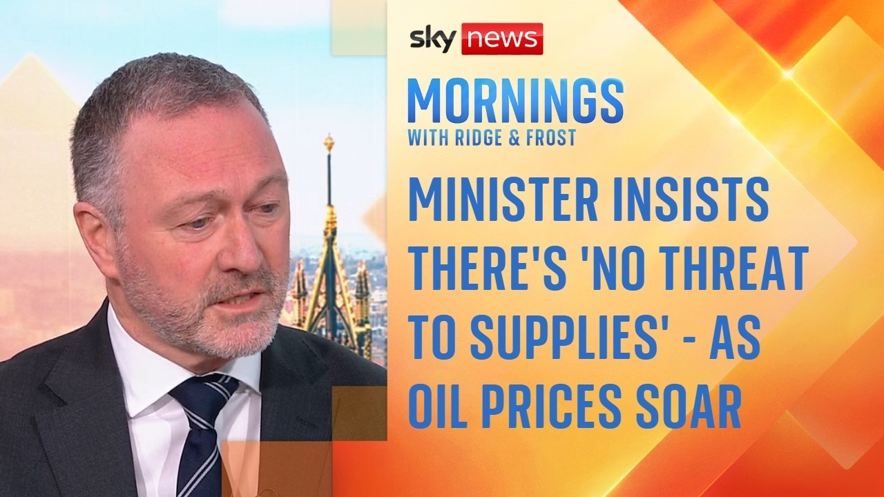 Minister insists there's 'no threat to supplies at the moment' - as oil prices soar | Iran war