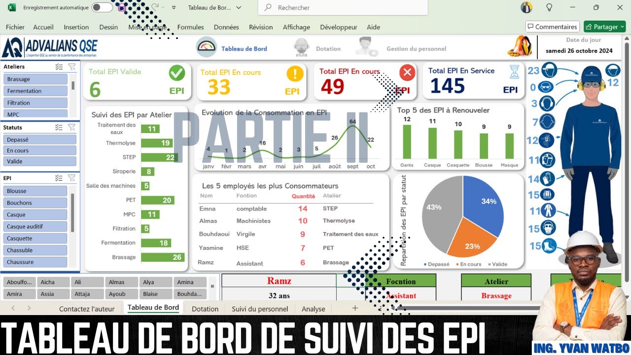 Tableau De Bord QHSE avec EXCEL | (TUTORIEL 2023) 💻👨&zwj;🏫
