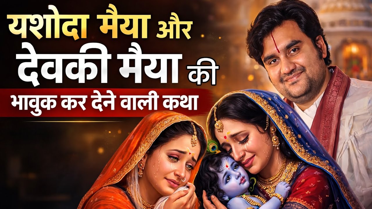 यशोदा मैया और देवकी मैया की कथा|Indresh Upadhyay ji #indreshji #bhaktipath#katha#krishnaleela#video 
