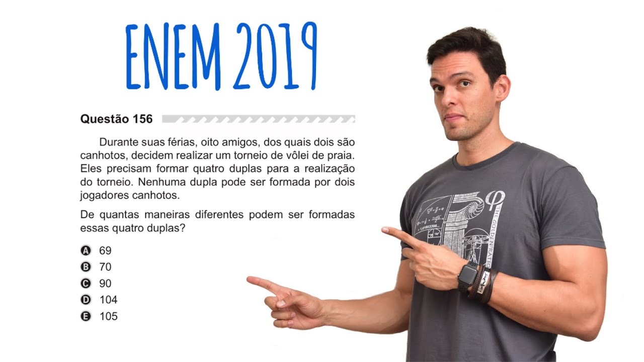 Combinatória #03 🟦 EXERCÍCIO 🟦 ENEM 2019: Canhotos