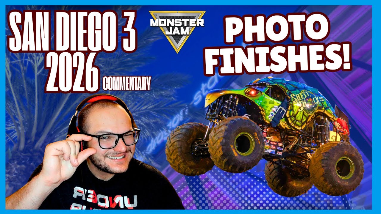 Some INSANELY CLOSE Races! Monster Jam San Diego 3 2026 Commentary