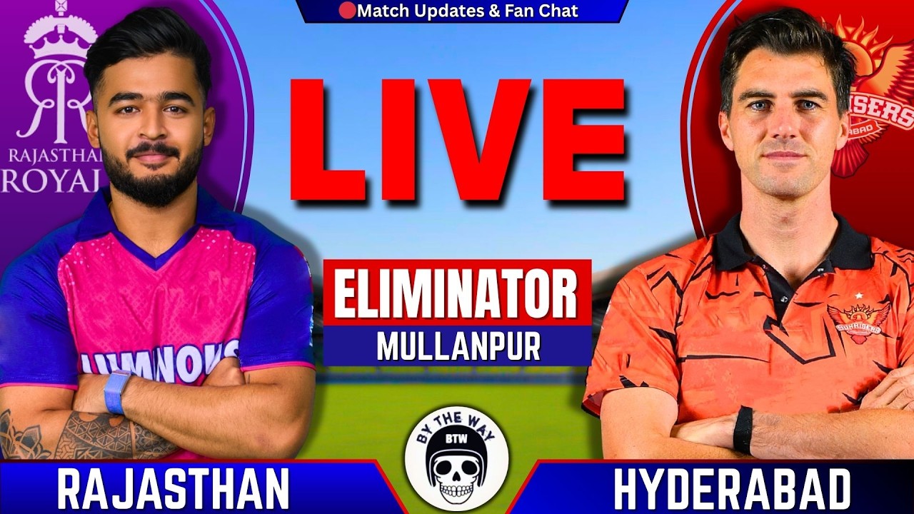 🔴SRH vs RR, Eliminator Match IPL 2026 | Live Cricket Match Today | Hyderabad vs Rajasthan Live | IPL