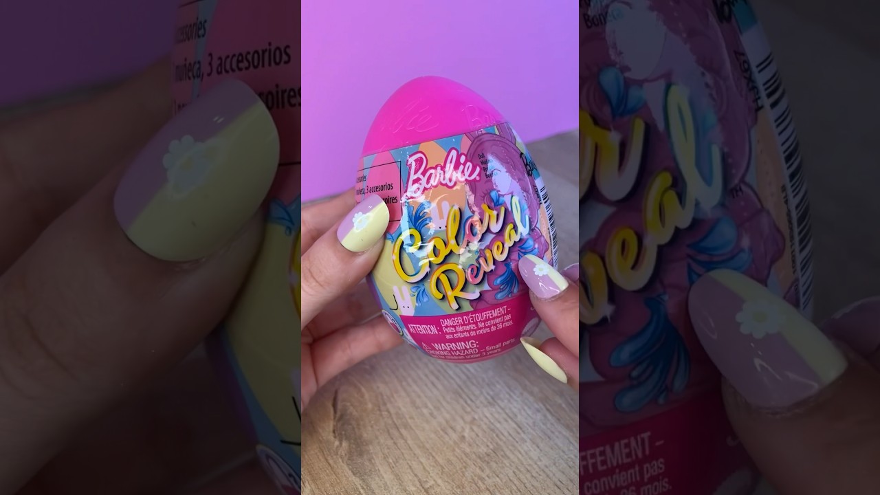 [ASMR] BARBIE SURPRISE EGG COLOR REVEAL ✨series finale✨ #asmr #barbie #unboxing #surprise #shorts