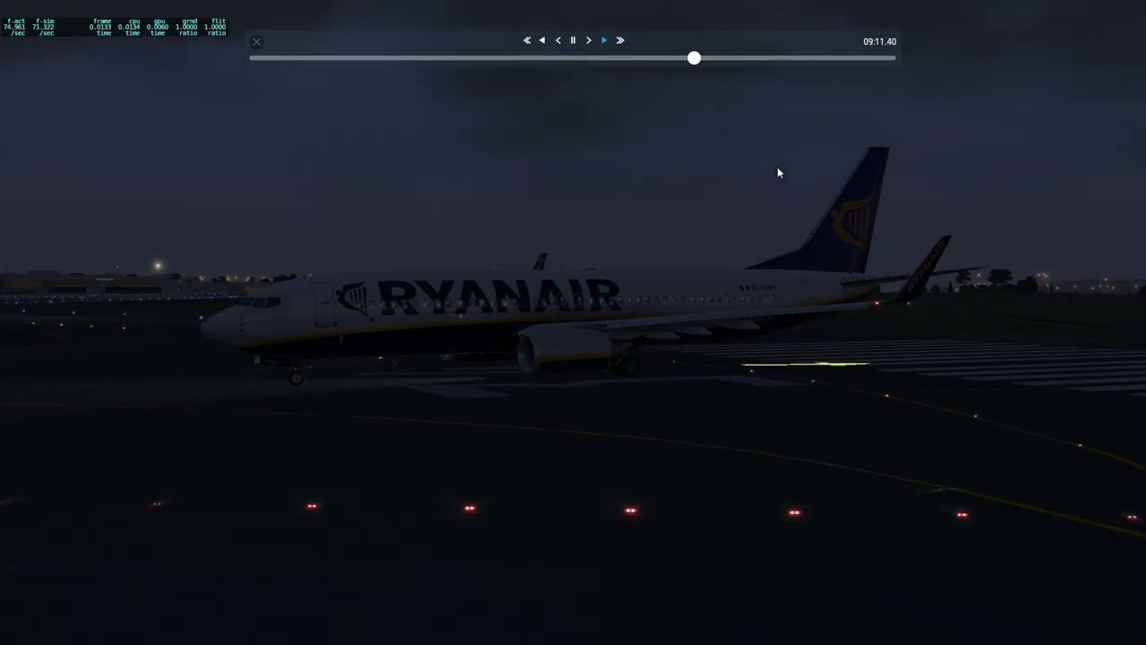 X plane 11 Ryanair Takeoff from Dublin
