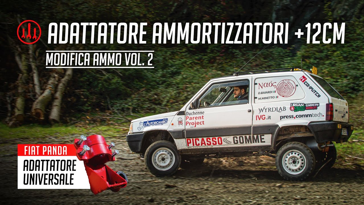 EXTREME FIAT PANDA - ADATTATORE AMMORTIZZATORI +12 - MODIFICA AMMO VOL.2 - OFFROAD - PANDARAID 2021