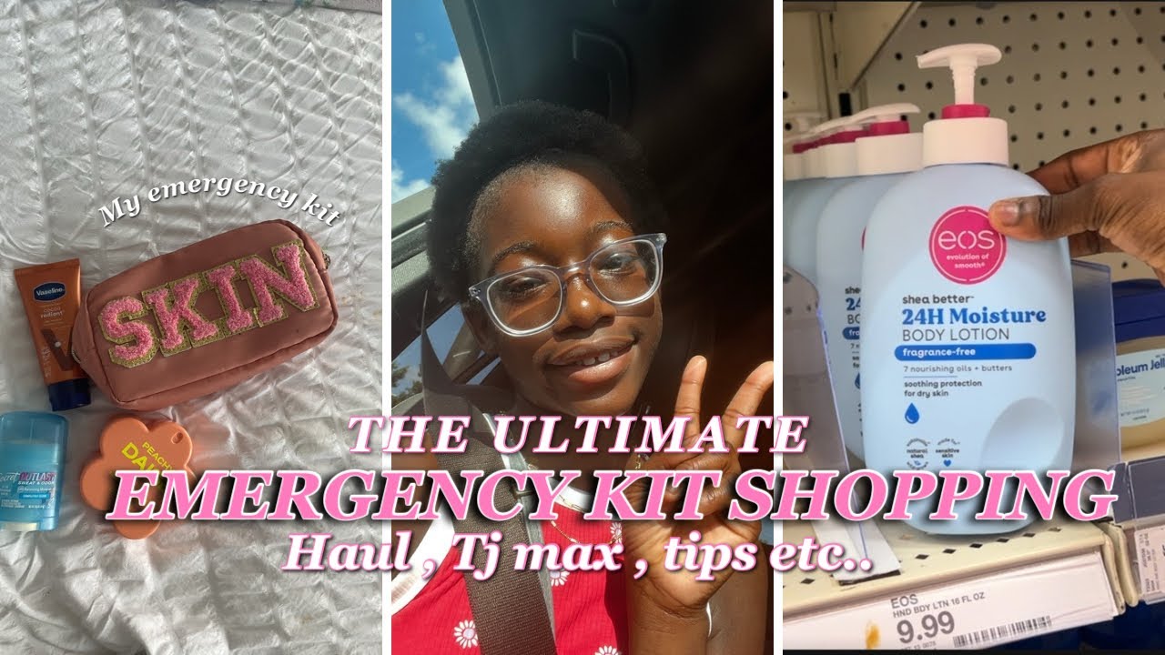 SHOPPING FOR THE ULTIMATE BACK TO SCHOOL EMERGENCY KIT! 🛍️🫧📓( haul , tj max , target shopping etc…)