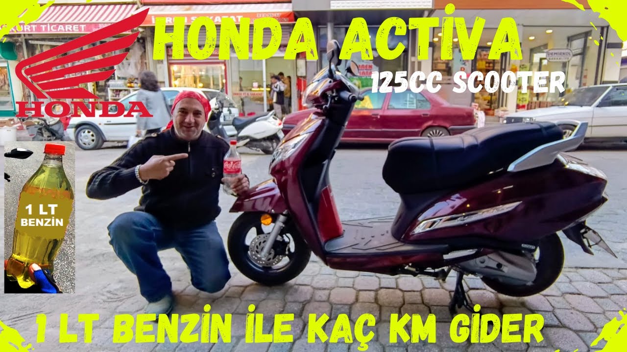 HONDA ACTİVA 125 cc 1 Litre Benzin ile Kaç km Gider? Honda ACTİVA Yol Testi #hondactiva125 #scooter