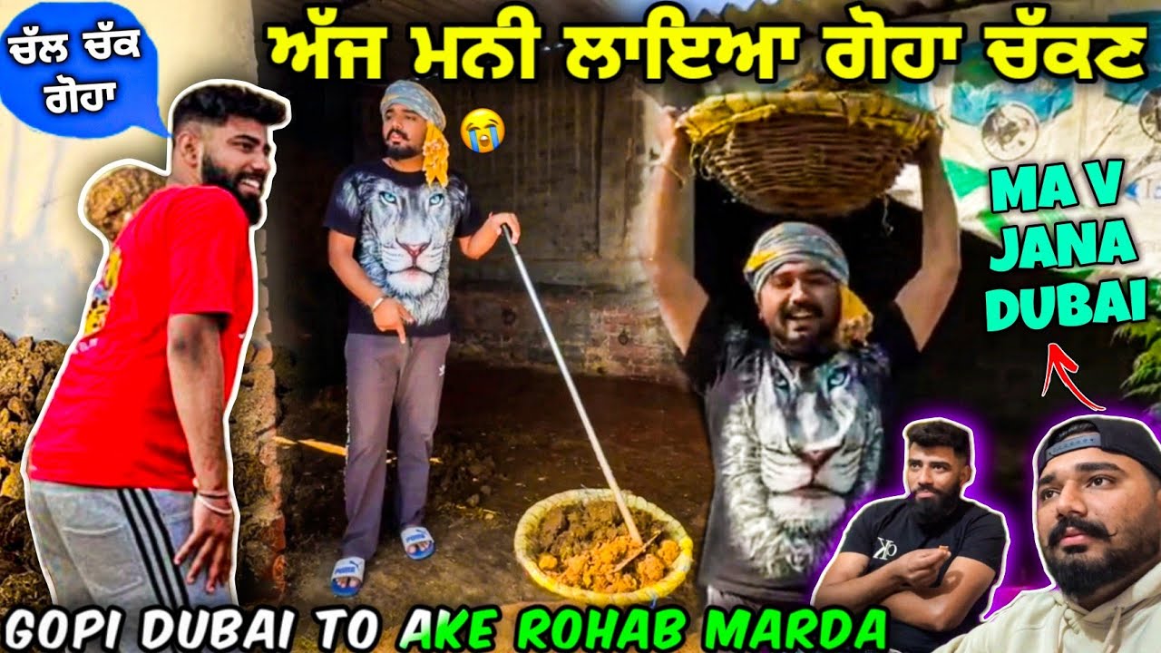 ਅੱਜ ਮਨੀ ਲਾਇਆ ਗੋਹਾ ਚੱਕਣ...🤣Gopi Dubai to Vapis ake Rohab Marda....😠 #manishoker #gopishoker #video